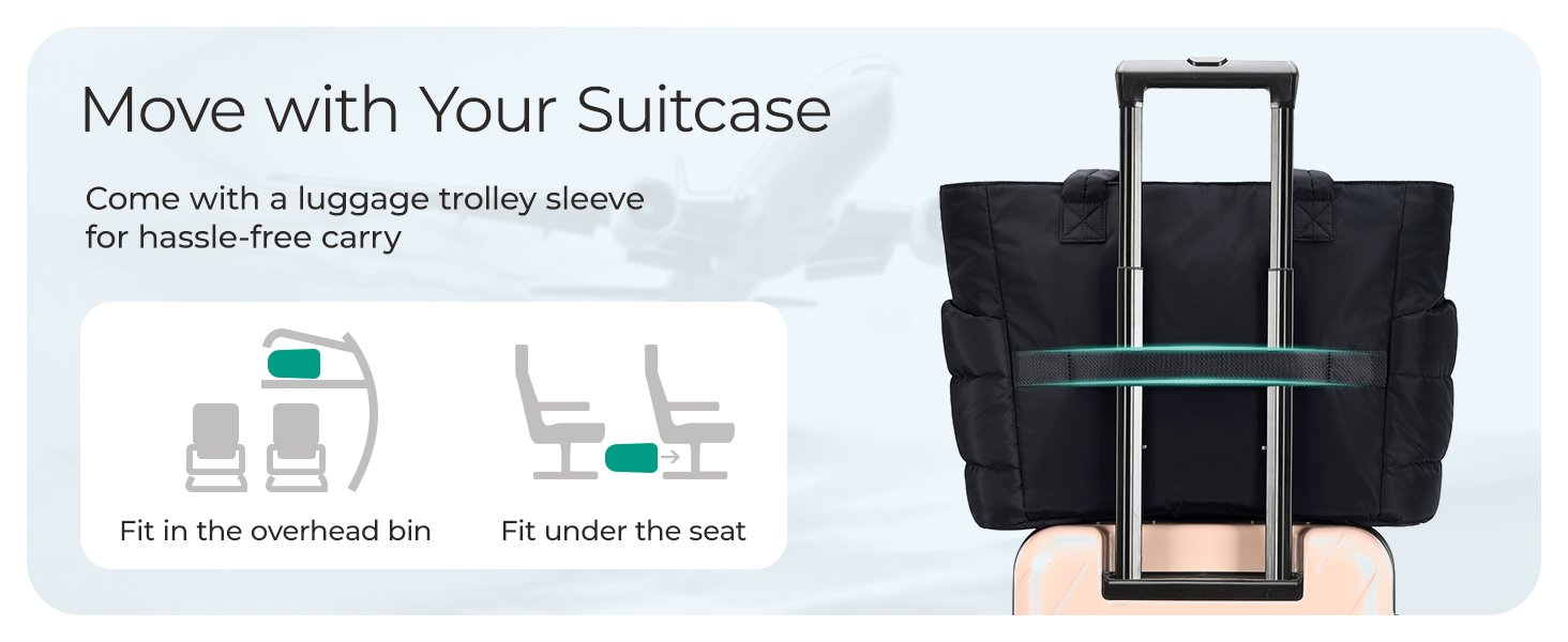 soft tote bag with luggage