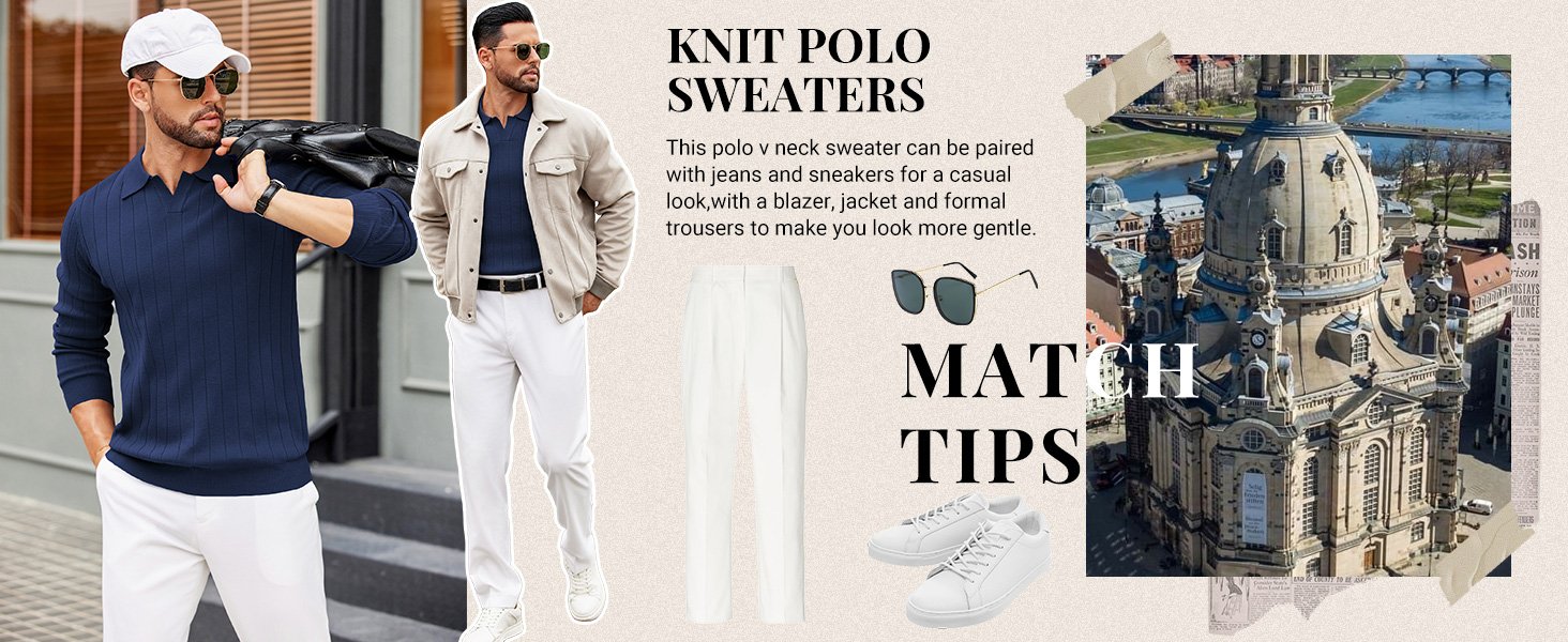 mens knit polos long sleeve