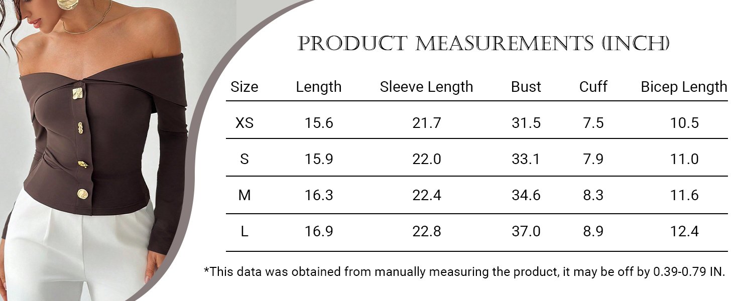 Women's Metal Button Long Sleeve Tee Going Out Top