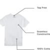 4-Pack Men's Ultra Soft 100% Cotton Crew-Neck T-Shirt White