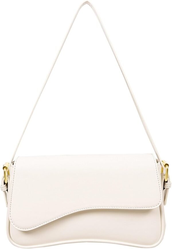 51ec8N2DOIL._AC_SL1500 Shoulder Bag for Women Y2K Trendy Purse Vegan Leather Hobo Handbags Clutch Saddle Bag with 2 Removable Strap