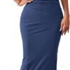 Women's Ruched Bodycon Dress Summer Casual Sleeveless Back Slit Elegant Club Evening Party Cocktail Maxi Dresses