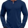 61AjQCgC2JL._AC_SL1500 Men's Henley Shirts Long Sleeve Button T-Shirt Lightweight Fashion Casual Pullover Shirt