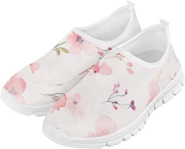 Fashionable Slip On White Shoes Girls Flexible Breathable Safe Walking Barefoot Casual Indoor Daily Sneakers for Kids