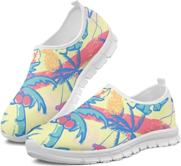 61Pa-sVZ1nL._AC_SL1500 Boho Lightweight Slip On Walking Shoes for Women Breathable Round Toe Women Cute Loafer Shoes No Laces Flat Barefoot