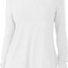 Womens Long Sleeve Shirts Loose Tunic Tops Round Neck Lightweight Side Split Casual 2025 Trendy Basic Tshirts Blouse