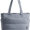 Tote Bag for Women, Lightweight Puffy Tote Bag with Compartments Shoulder Bag Handbag for Travel, Work, Gym