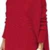 61UMVgOHozL._AC_SL1200 Women's Turtleneck Oversized Sweaters Long Batwing Sleeve Spilt Hem Tunic Pullover Knit Tops