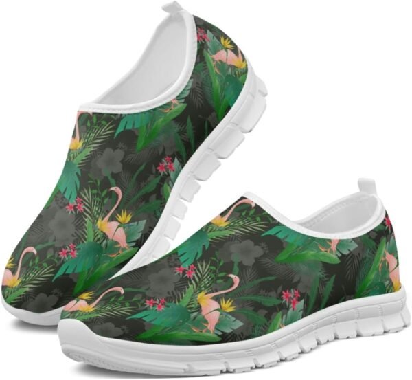 61UvhNqmBCL._AC_SL1500 Boho Lightweight Slip On Walking Shoes for Women Breathable Round Toe Women Cute Loafer Shoes No Laces Flat Barefoot