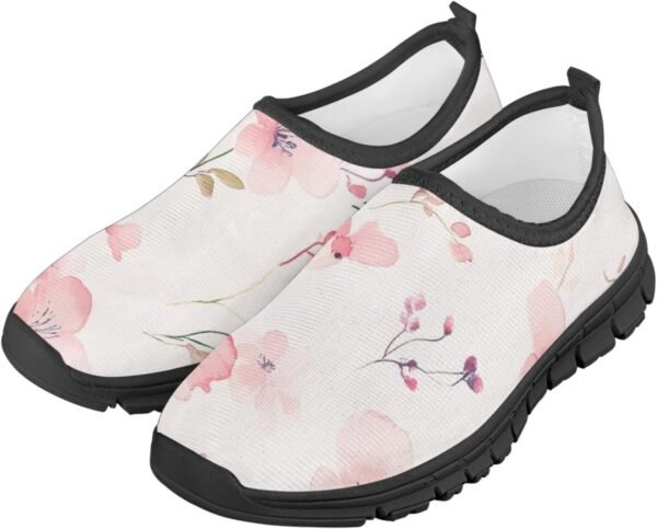 Fashionable Slip On White Shoes Girls Flexible Breathable Safe Walking Barefoot Casual Indoor Daily Sneakers for Kids
