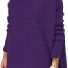 61aIfFpbLRL._AC_SL1200 Women's Turtleneck Oversized Sweaters Long Batwing Sleeve Spilt Hem Tunic Pullover Knit Tops