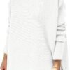 61dsuwNql1L._AC_SL1200 Women's Turtleneck Oversized Sweaters Long Batwing Sleeve Spilt Hem Tunic Pullover Knit Tops