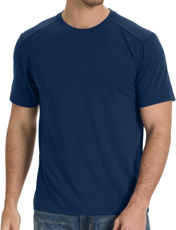 Men's T-Shirts Short Sleeve Heavyweight Crew Neck T Shirt for Men Moisture Wicking Casual Tees