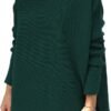 61mW7SZjISL._AC_SL1200 Women's Turtleneck Oversized Sweaters Long Batwing Sleeve Spilt Hem Tunic Pullover Knit Tops