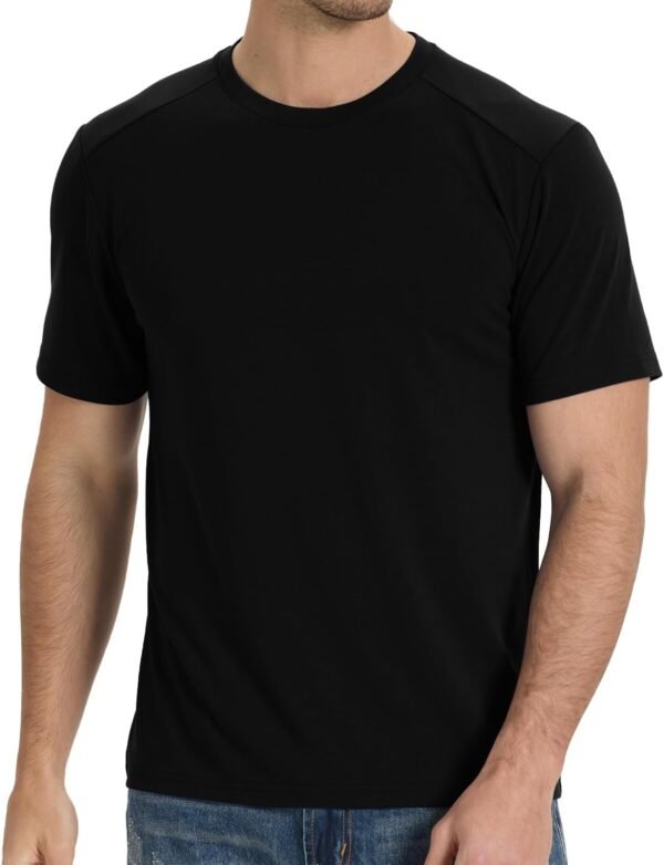 Men's T-Shirts Short Sleeve Heavyweight Crew Neck T Shirt for Men Moisture Wicking Casual Tees