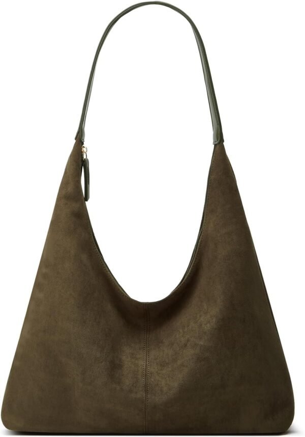 Trendy Suede Crescent Shoulder Bag Women Tote Bag Satchels Crossbody Purse Top-handle Travel College Work Tote Handbag