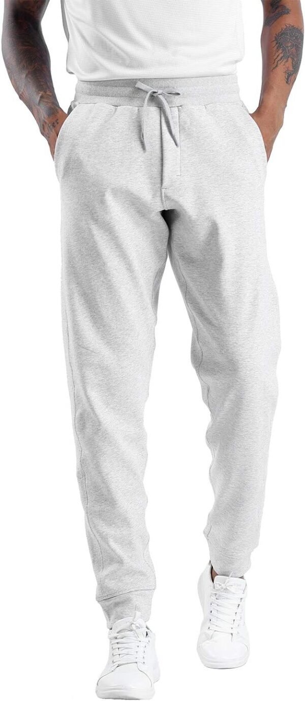 Mens' Fleece Joggers Pants with Deep Pockets in Loose-fit Style