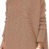 61xJ20HxdfL._AC_SL1200 Women's Turtleneck Oversized Sweaters Long Batwing Sleeve Spilt Hem Tunic Pullover Knit Tops