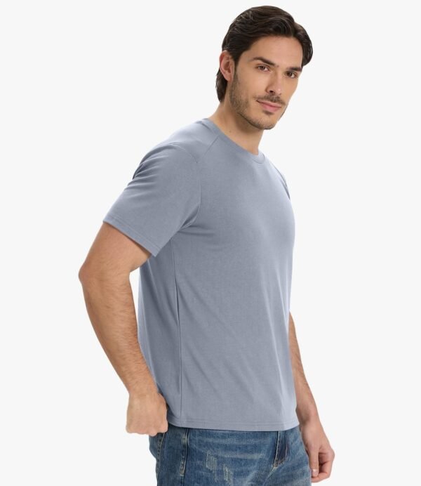Men's T-Shirts Short Sleeve Heavyweight Crew Neck T Shirt for Men Moisture Wicking Casual Tees