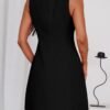 Womens Formal Short Dresses 2025 Summer Sleeveless Boat Neck A Line Elegant Mini Cocktail Party Dress