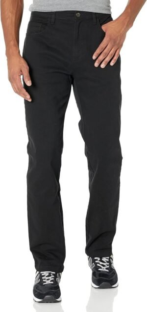 Essentials Men's Chinos, Athletic Fit, Work Pants, 5-Pocket, Comfort Stretch