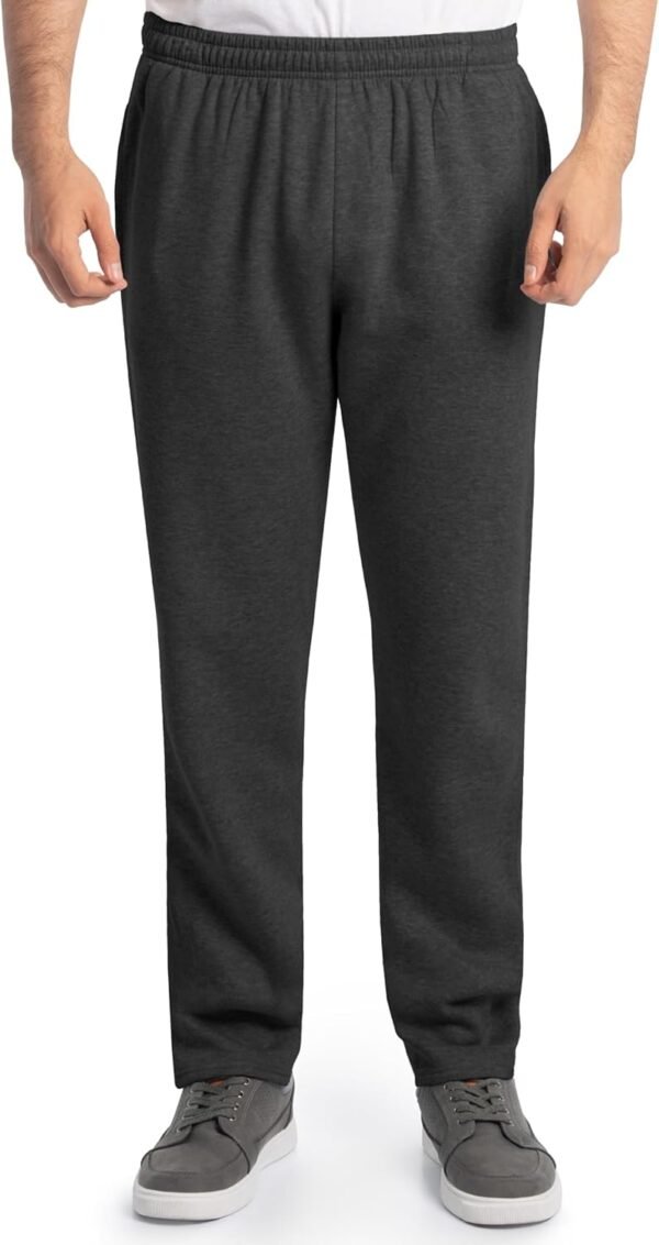 Mens Eversoft Fleece Open Bottom Sweatpants with Pockets, Relaxed Fit, Moisture Wicking, Breathable