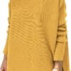 71G2-n3R-oL._AC_SL1200 Women's Turtleneck Oversized Sweaters Long Batwing Sleeve Spilt Hem Tunic Pullover Knit Tops