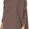 71HWZV-hrbL._AC_SL1200 Women's Turtleneck Oversized Sweaters Long Batwing Sleeve Spilt Hem Tunic Pullover Knit Tops