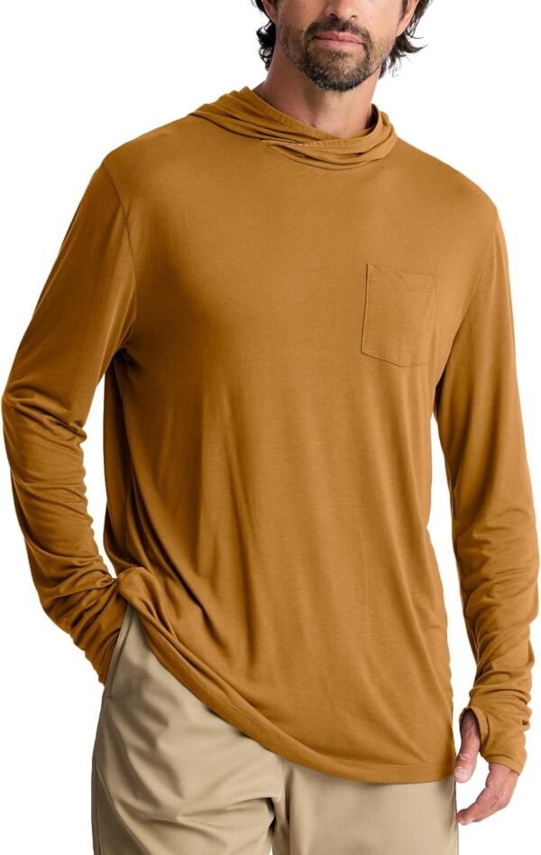 Men's Lightweight Hoodie - UPF 20+ Sun Protection Hoodie for Men - Breathable Long Sleeve Sun Shirt for Fishing