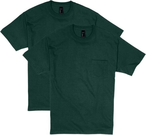 Pocket, Heavyweight Cotton Pocket Tee for Men, Full-Cut T-Shirt, 1 Or 2 Pack