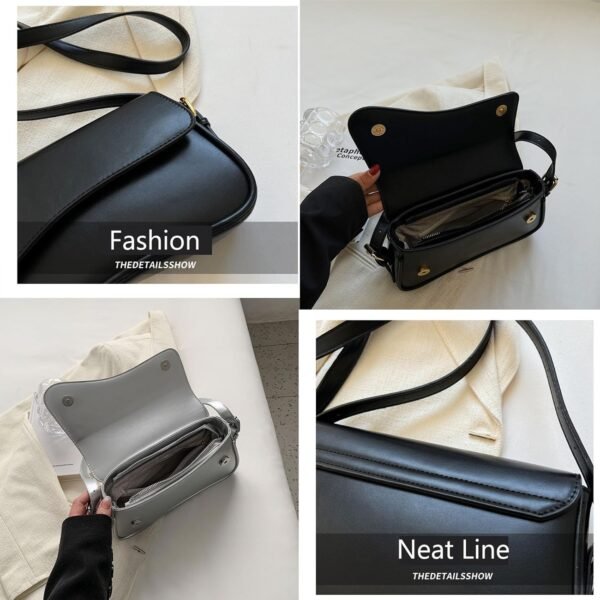 71P33WPniVL._AC_SL1500 Shoulder Bag for Women Y2K Trendy Purse Vegan Leather Hobo Handbags Clutch Saddle Bag with 2 Removable Strap