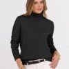 Turtleneck Sweaters for Women Long Sleeve Dressy Casual Soft Knitted Button Pullover Tops 2025 Fall Winter Clothes