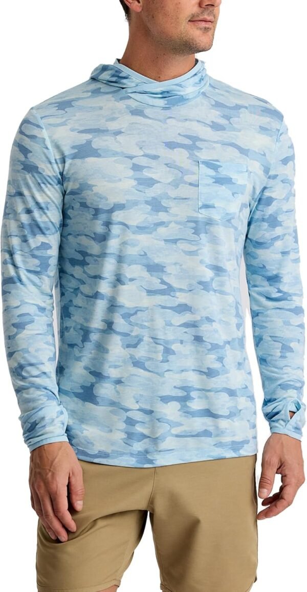 Men's Lightweight Hoodie - UPF 20+ Sun Protection Hoodie for Men - Breathable Long Sleeve Sun Shirt for Fishing