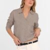 Womens Polo V Neck Long Sleeve Sweaters Lightweight Dressy Casual Business Basic Knit Pullover Top 2025 Fall Outfits