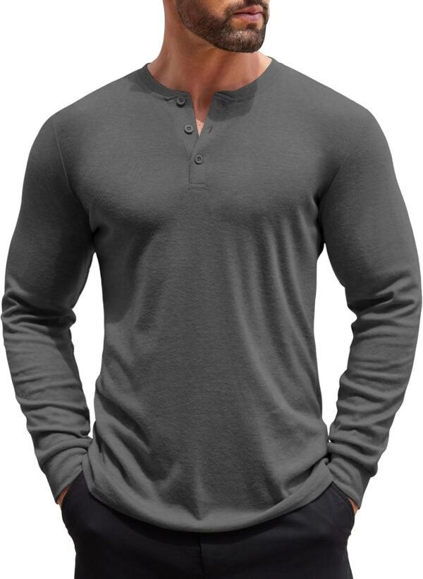 71ZQmJ2hdWL._AC_SL1500 Men's Henley Shirts Long Sleeve Button T-Shirt Lightweight Fashion Casual Pullover Shirt