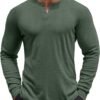 71asuQ0JyuL._AC_SL1500 Men's Henley Shirts Long Sleeve Button T-Shirt Lightweight Fashion Casual Pullover Shirt