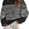 Women's Oversized Sweaters 2025 Long Sleeve Fuzzy Knit Casual Chunky Pullover Sweater Fall Outfits Clothes