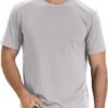Men's T-Shirts Short Sleeve Heavyweight Crew Neck T Shirt for Men Moisture Wicking Casual Tees