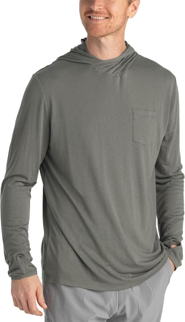 Men's Lightweight Hoodie - UPF 20+ Sun Protection Hoodie for Men - Breathable Long Sleeve Sun Shirt for Fishing