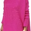 71wORomkcsL._AC_SL1200 Women's Turtleneck Oversized Sweaters Long Batwing Sleeve Spilt Hem Tunic Pullover Knit Tops