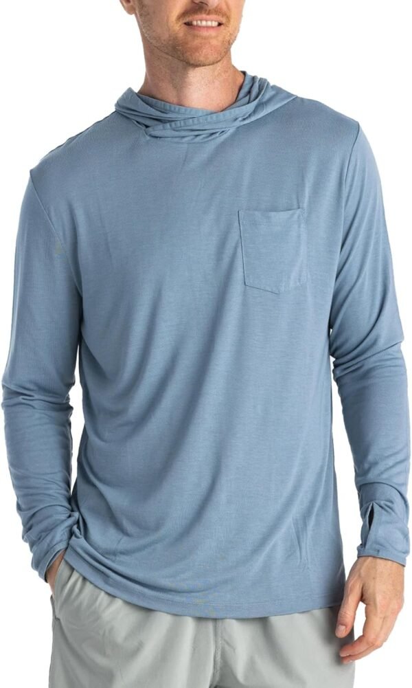 Men's Lightweight Hoodie - UPF 20+ Sun Protection Hoodie for Men - Breathable Long Sleeve Sun Shirt for Fishing