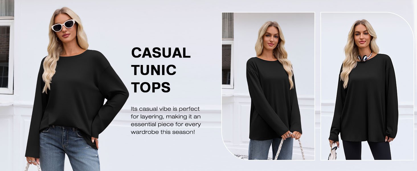 long sleeve tunic tops women