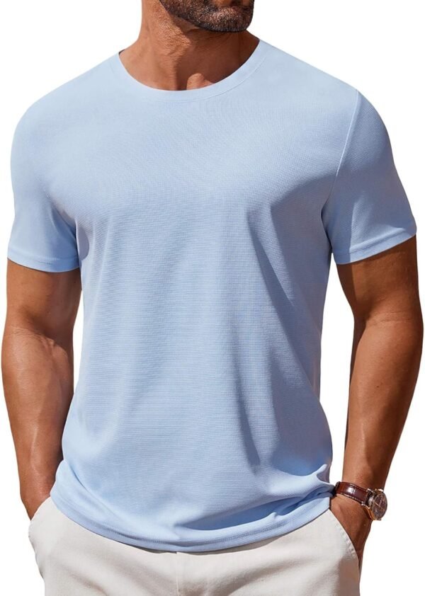 81-53g6tc5L._AC_SL1500 Men's T Shirt Short Sleeve Crew Neck T-Shirt Casual Summer Classic Basic Tee Shirts