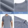 Men's T-Shirts Short Sleeve Heavyweight Crew Neck T Shirt for Men Moisture Wicking Casual Tees