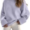 Women's Oversized Sweaters 2025 Long Sleeve Fuzzy Knit Casual Chunky Pullover Sweater Fall Outfits Clothes
