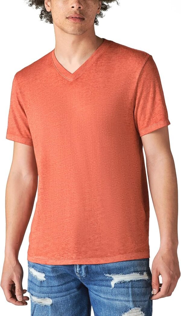 Mens Venice Burnout V Neck Tee
