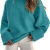 Women's Oversized Sweaters 2025 Long Sleeve Fuzzy Knit Casual Chunky Pullover Sweater Fall Outfits Clothes