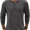 81QWubmmxUL._AC_SL1500 Men's Henley T-Shirt Long Sleeve Casual Lightweight Pullover Shirts Soft Stretch Basic Tees Fall Tops