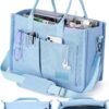 Canvas Tote Bag for Women with Zipper Closure & Individual Compartments for Work College for Teacher & Nurse