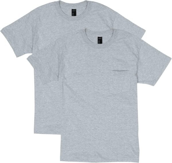 Pocket, Heavyweight Cotton Pocket Tee for Men, Full-Cut T-Shirt, 1 Or 2 Pack